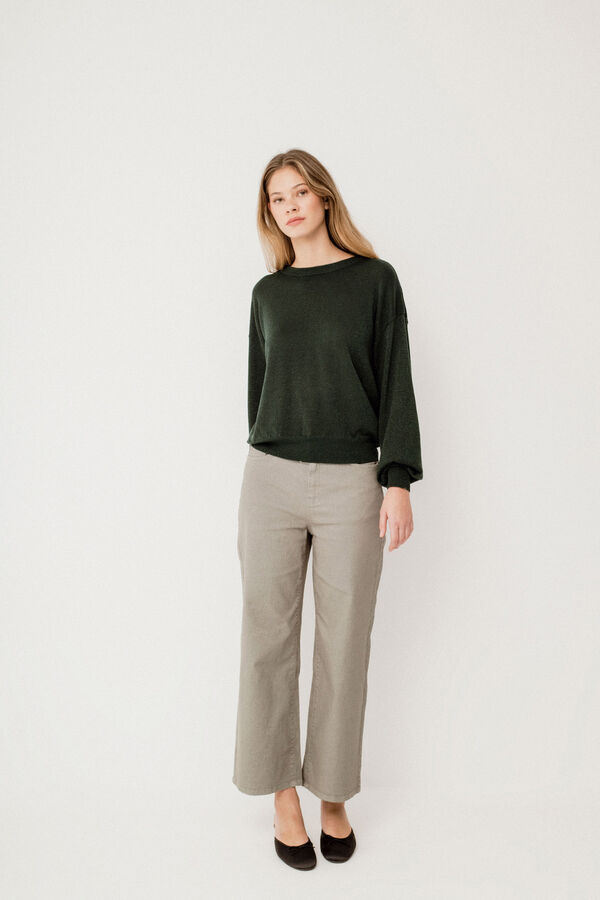 Vila Pantal&oacute;n vaquero ancho 7/8 Gris