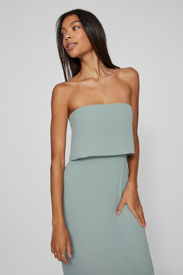 Vila Vestido de fiesta largo de tirantes Verde