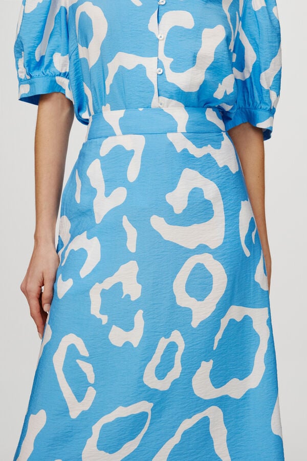 Object Falda midi Ecovero Azul