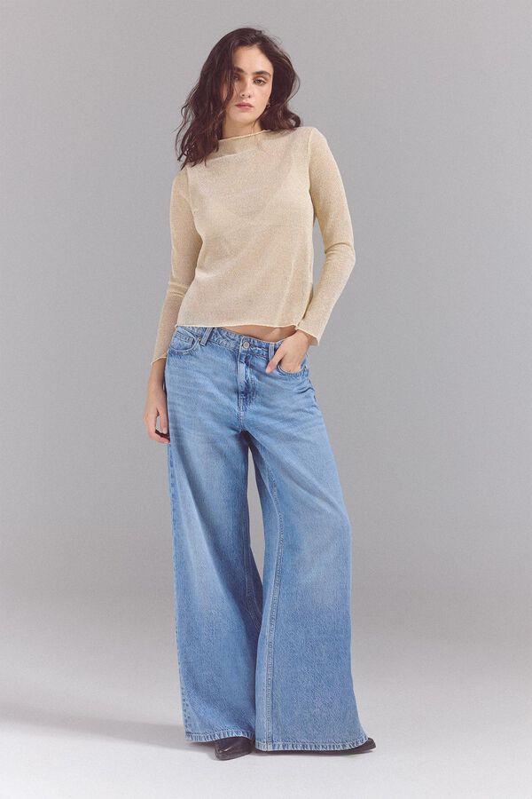 Slowlove Top brillante Marfil