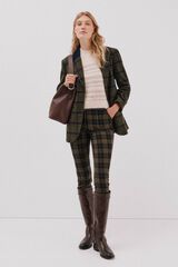 Cortefiel Pantal&oacute;n el&aacute;stico confort Estampado verde