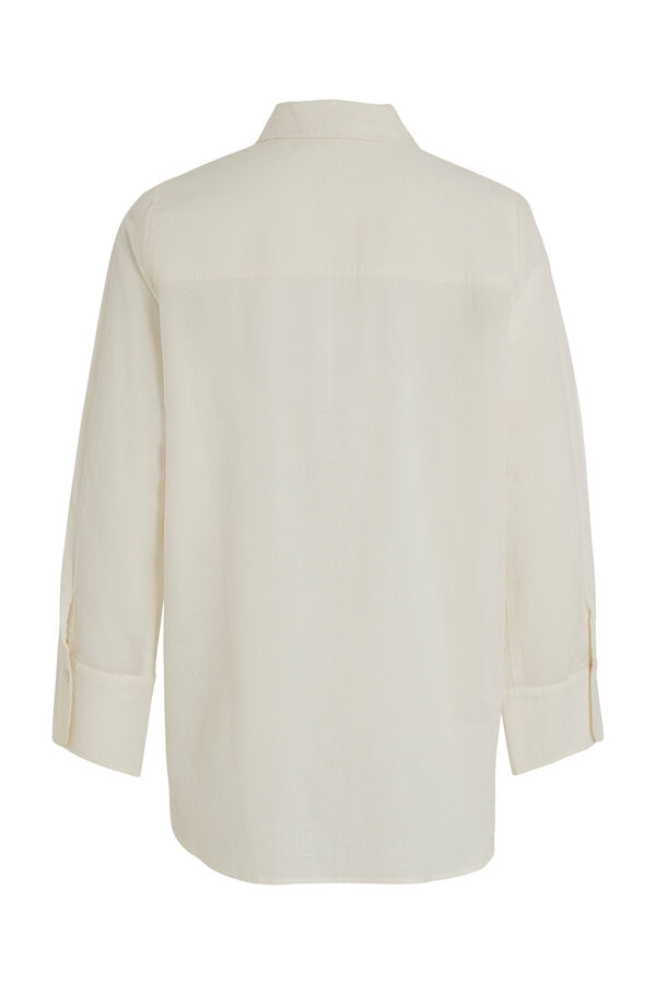 Vila Camisa de linho Cinzento