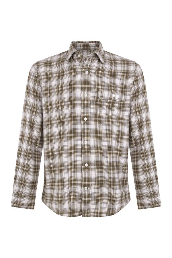 Cortefiel Camisa de flanela com padr&atilde;o de xadrez Verde