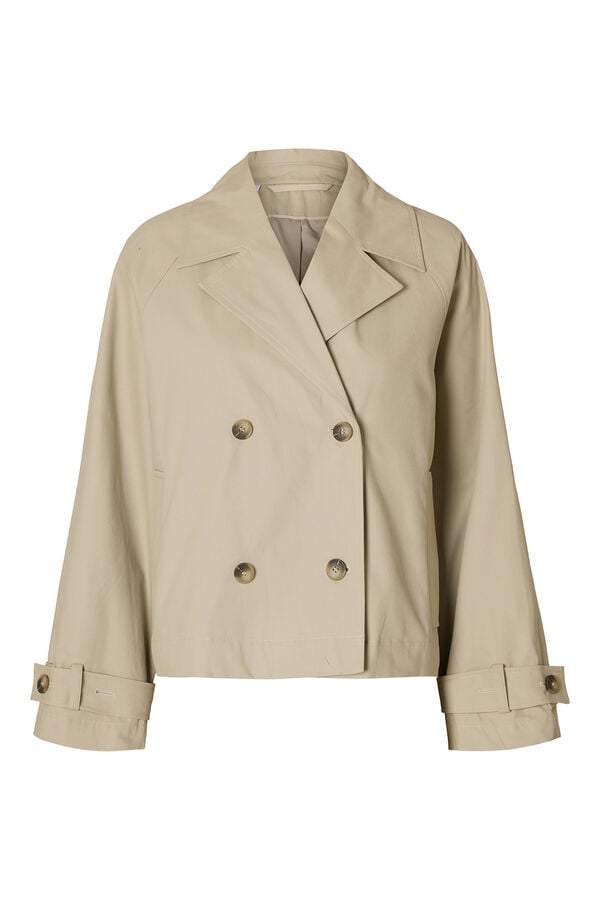 Selected Gabardine curto 100% algod&atilde;o Tostado