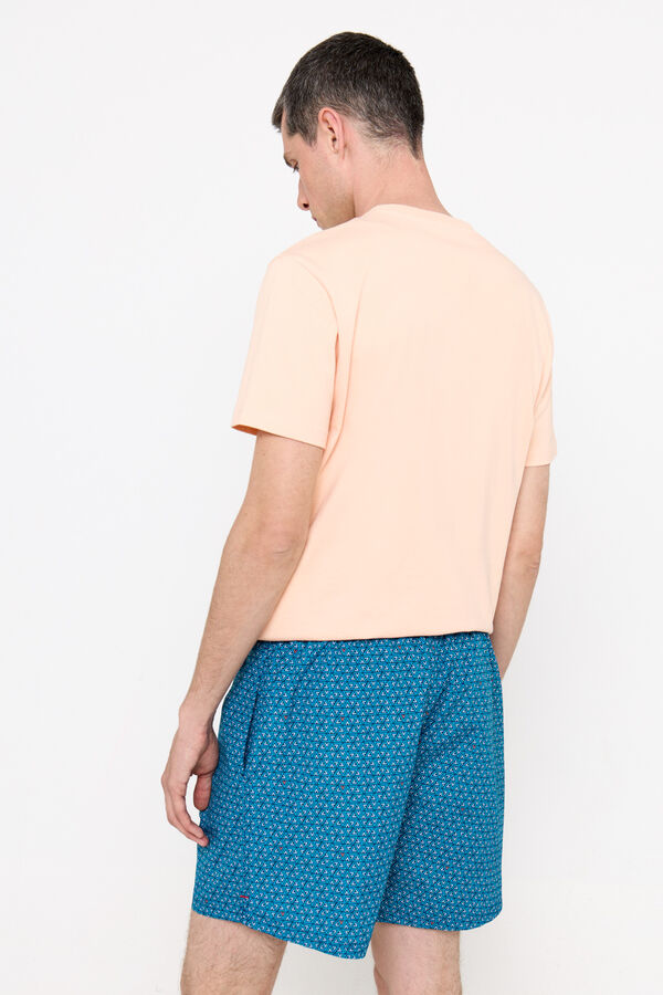 Cortefiel Ba&ntilde;ador estampado geom&eacute;trico tri&aacute;ngulos Azul marino