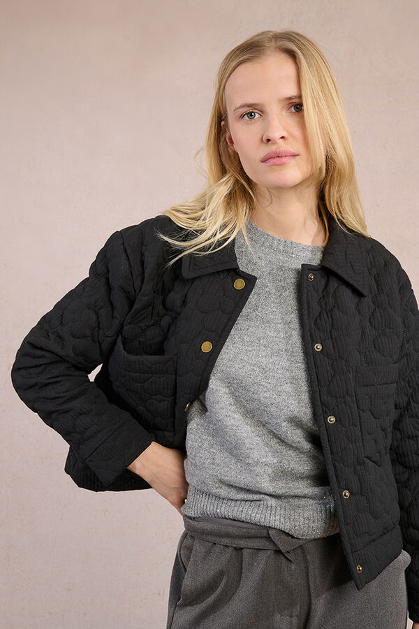 Molly Bracken Chaqueta acolchada con flores Negro