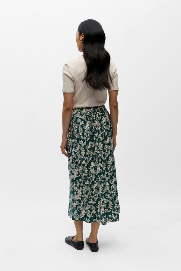 Object Falda midi estampada Turquesa