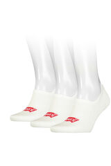 Levi's Pack Levi&rsquo;s&reg; de 3 pares de calcetines invisibles unisex con logo de ala de murci&eacute;lago. Blanco