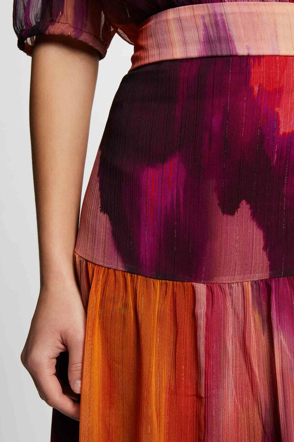 Morgan Saia comprida estampada Multicolorido