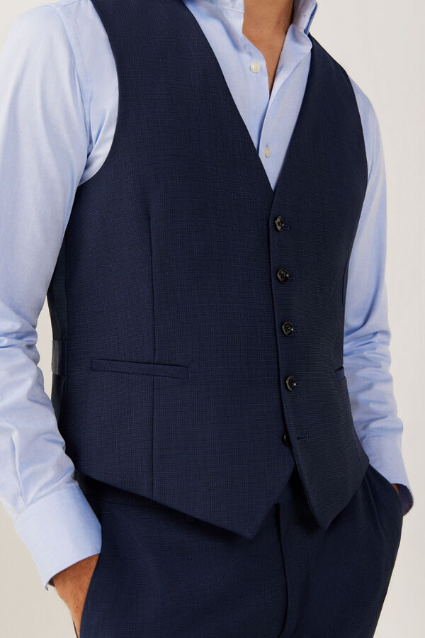 Cortefiel Colete azul slim Azul