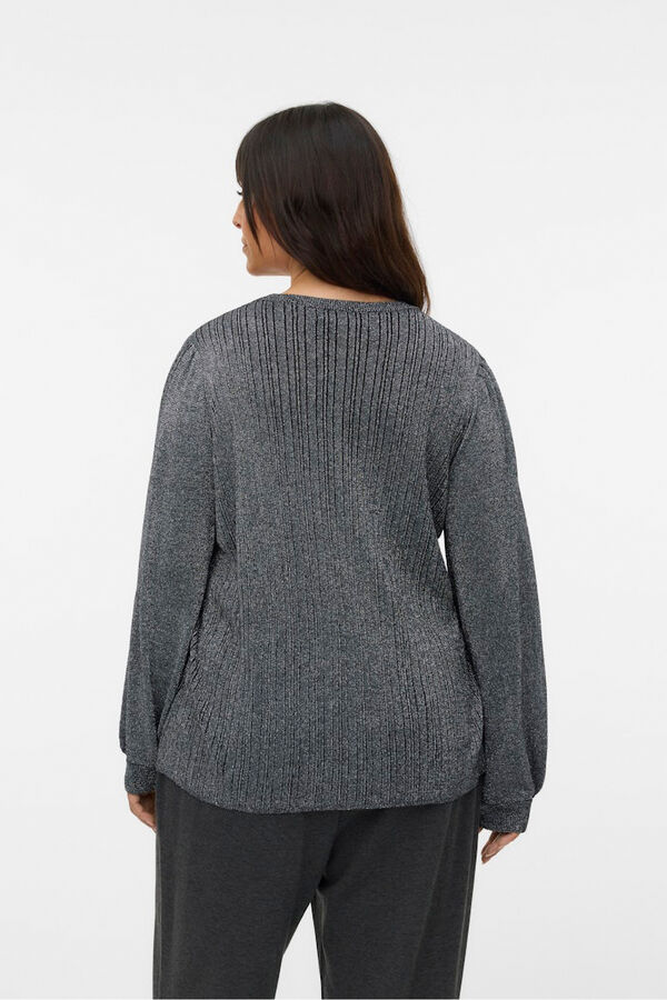 Vero Moda Curve Jersey acanalado l&uacute;rex talla grande Gris