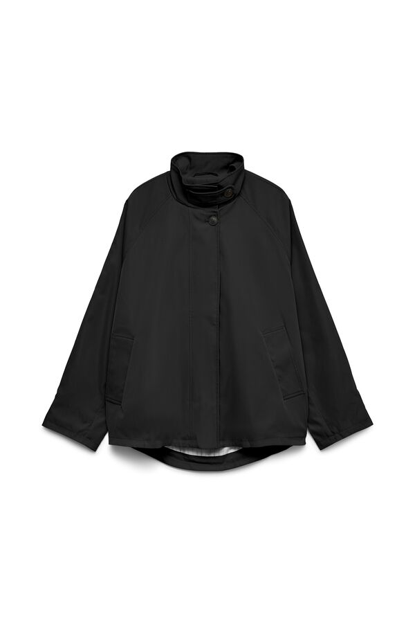 Vero Moda Casaco de manga comprida gola subida Preto