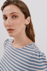 Cortefiel Camiseta estructura rayas Azul