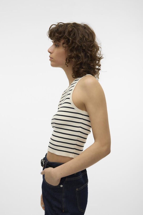 Vero Moda Crop top de malha  Tostado
