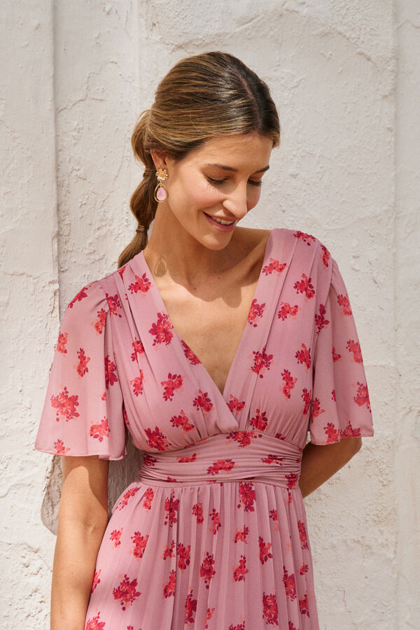 Pol&iacute;n Et Moi Vestido plisado Kate Rosa