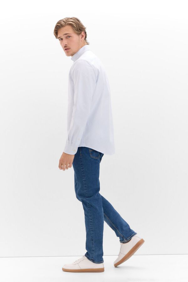 Cortefiel Camisa oxford rayas Azul