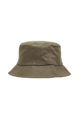 Selected Sombrero Bucket con logo bordado confeccionado 100% con algod&oacute;n org&aacute;nico. Verde