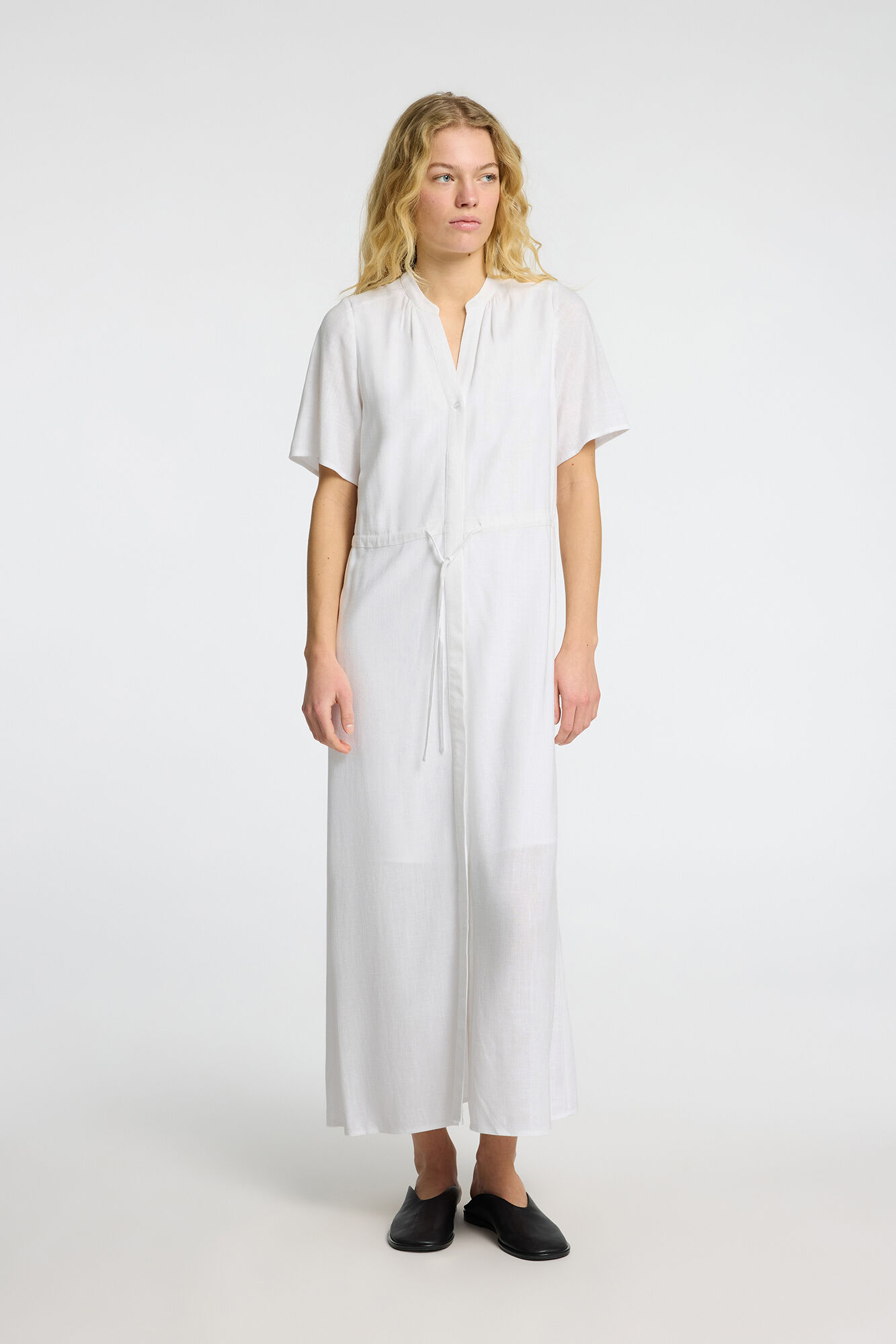 Selected Femme Vestido midi confeccionado con lino