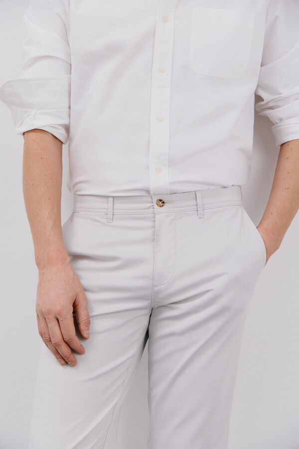 Cortefiel Pantalón chino regulart fit Gris