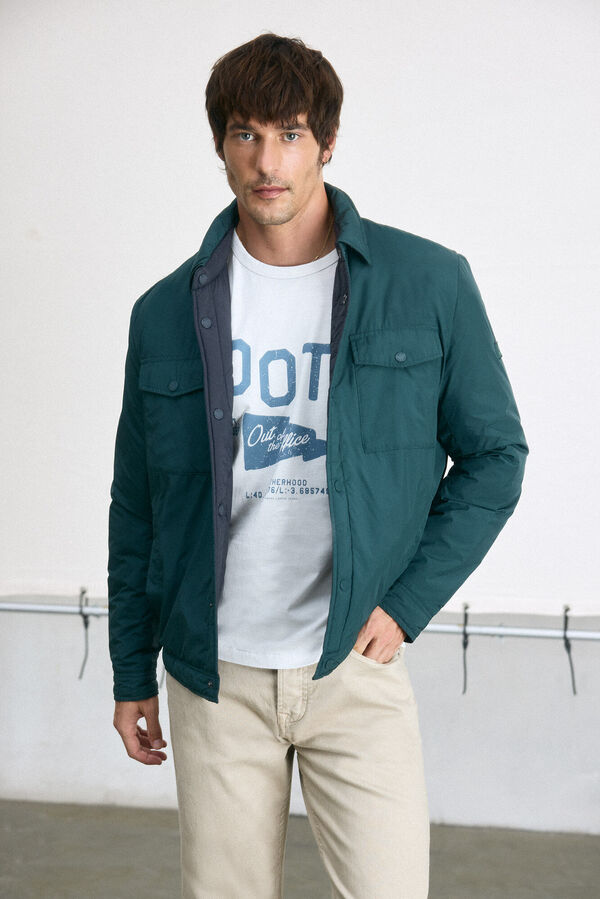 OOTO Blusão reversível Verde