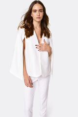 Cupl&eacute; Chaqueta capa crep Blanco