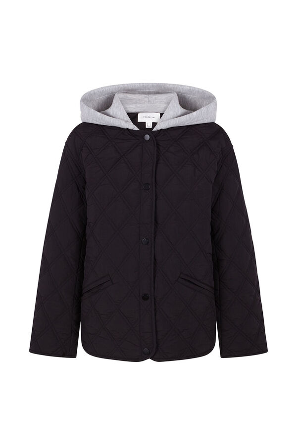 Cortefiel sweatshirt curto com capuz Preto