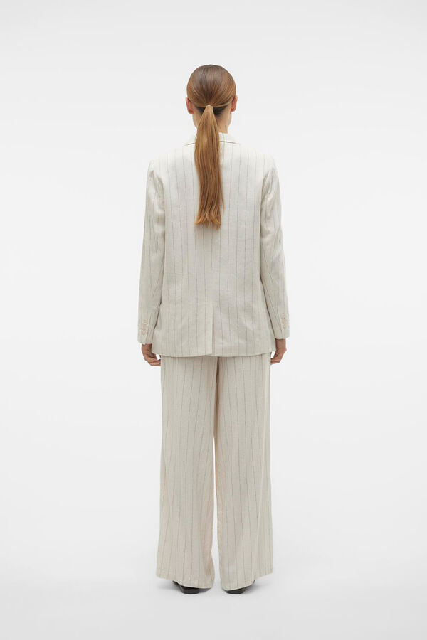 Vero Moda Blazer de lino fittin holgado Gris