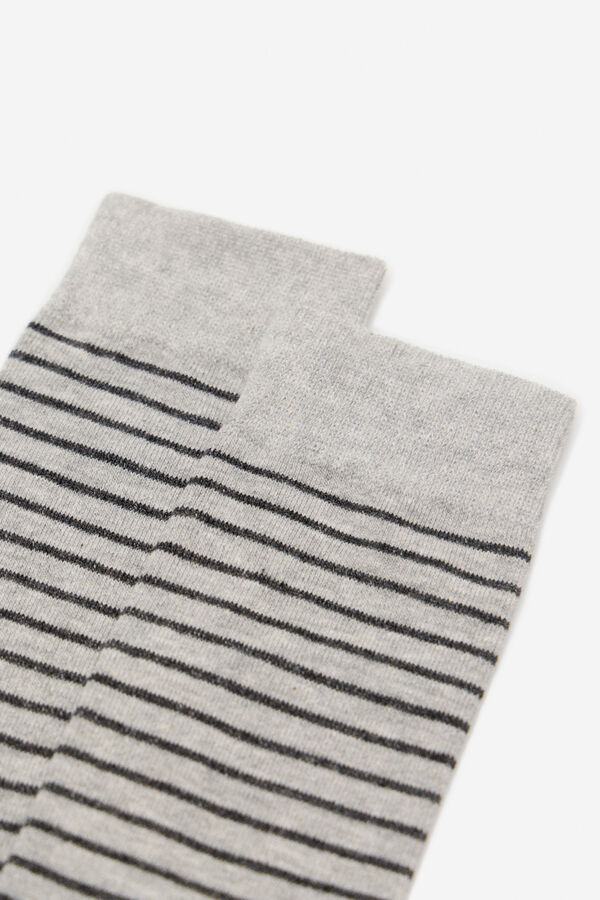Cortefiel Calcetin rayas Gris