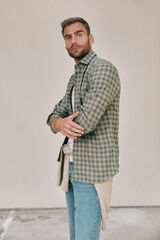 OOTO Camisa gola italiana slim Verde