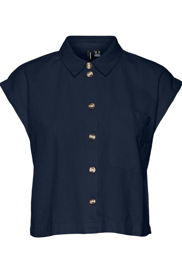 Vero Moda Top ch&oacute;ped camisero Azul marino
