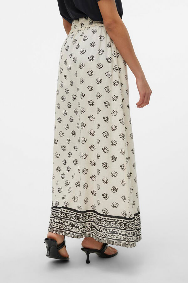 Vero Moda Falda larga estampada Gris