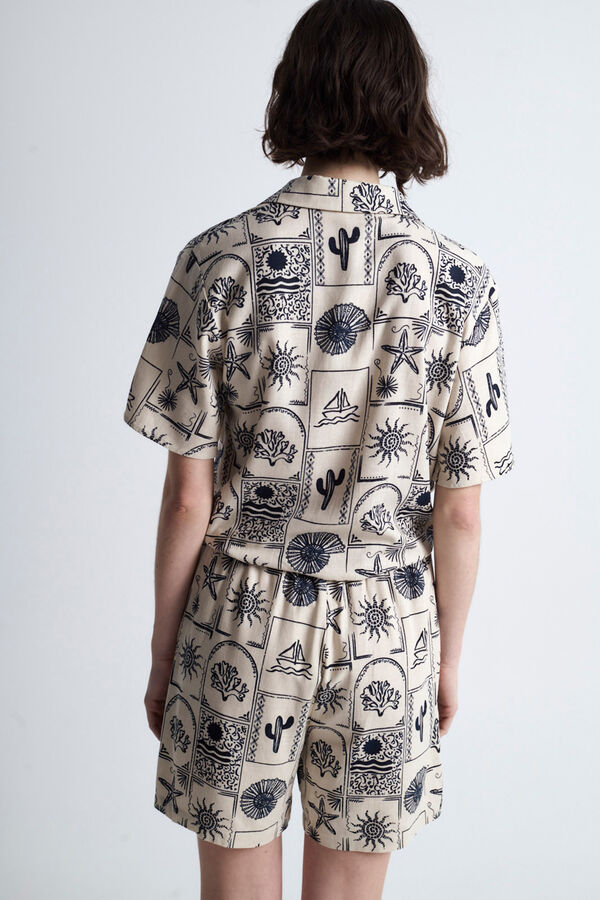 Object Camisa estampada anudada Gris