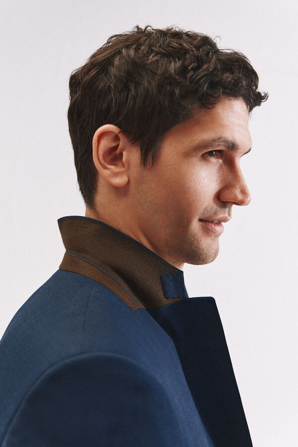 Cortefiel Blazer azul slim fit Azul