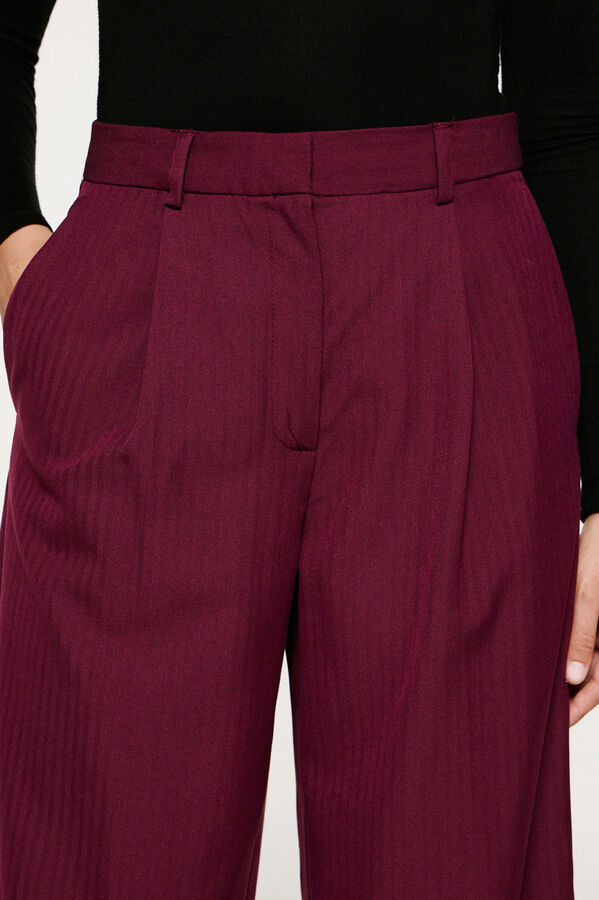 Selected Pantal&oacute;n traje pinzas. Morado