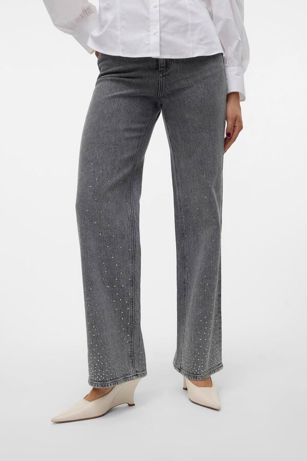 Vero Moda Jeans con detalle Gris