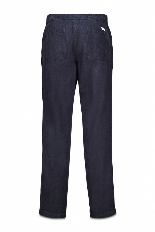 OOTO Cal&ccedil;as de veludo veludo com el&aacute;stico Azul