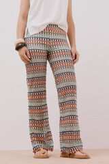 Cortefiel Pantal&oacute;n punto desagujado Estampado azul