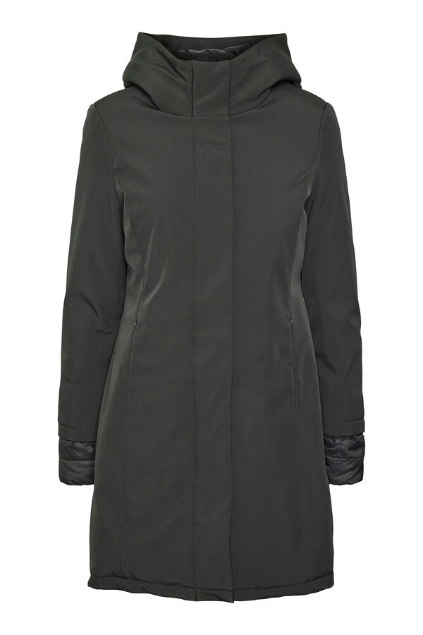 Vero Moda Sobretudo feminino com capuz Cinzento