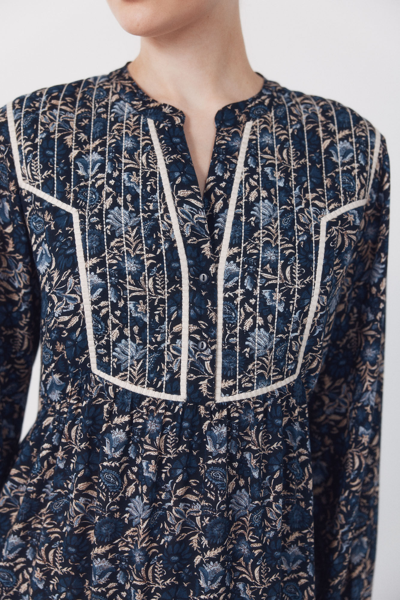Cortefiel Vestido fluido estampado