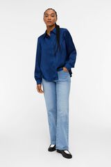 Object Camisa sat&eacute;n Azul