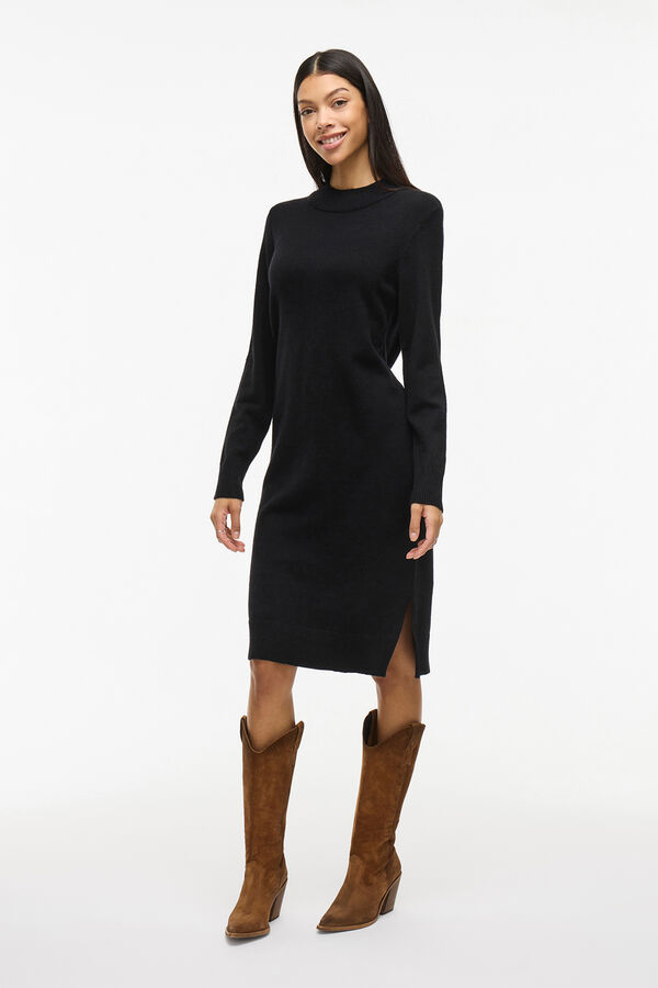 Vila Vestido de punto con viscosa Negro