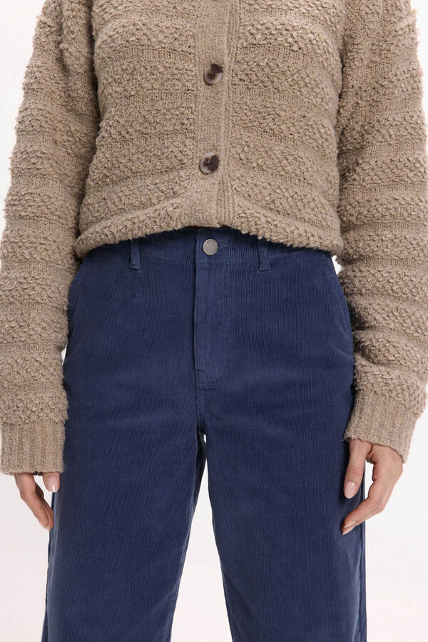 Vila Pantal&oacute;n ancho de micropana Azul marino