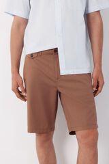 Cortefiel Bermuda chino estampada ligera Camel