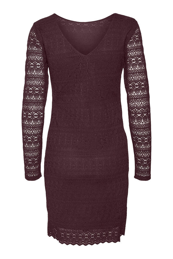 Vero Moda Vestido curto de manga comprida  Roxo