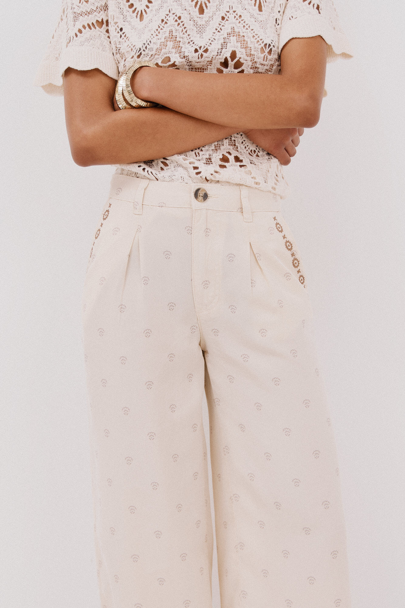 Cortefiel Pantalones pinzas tencel