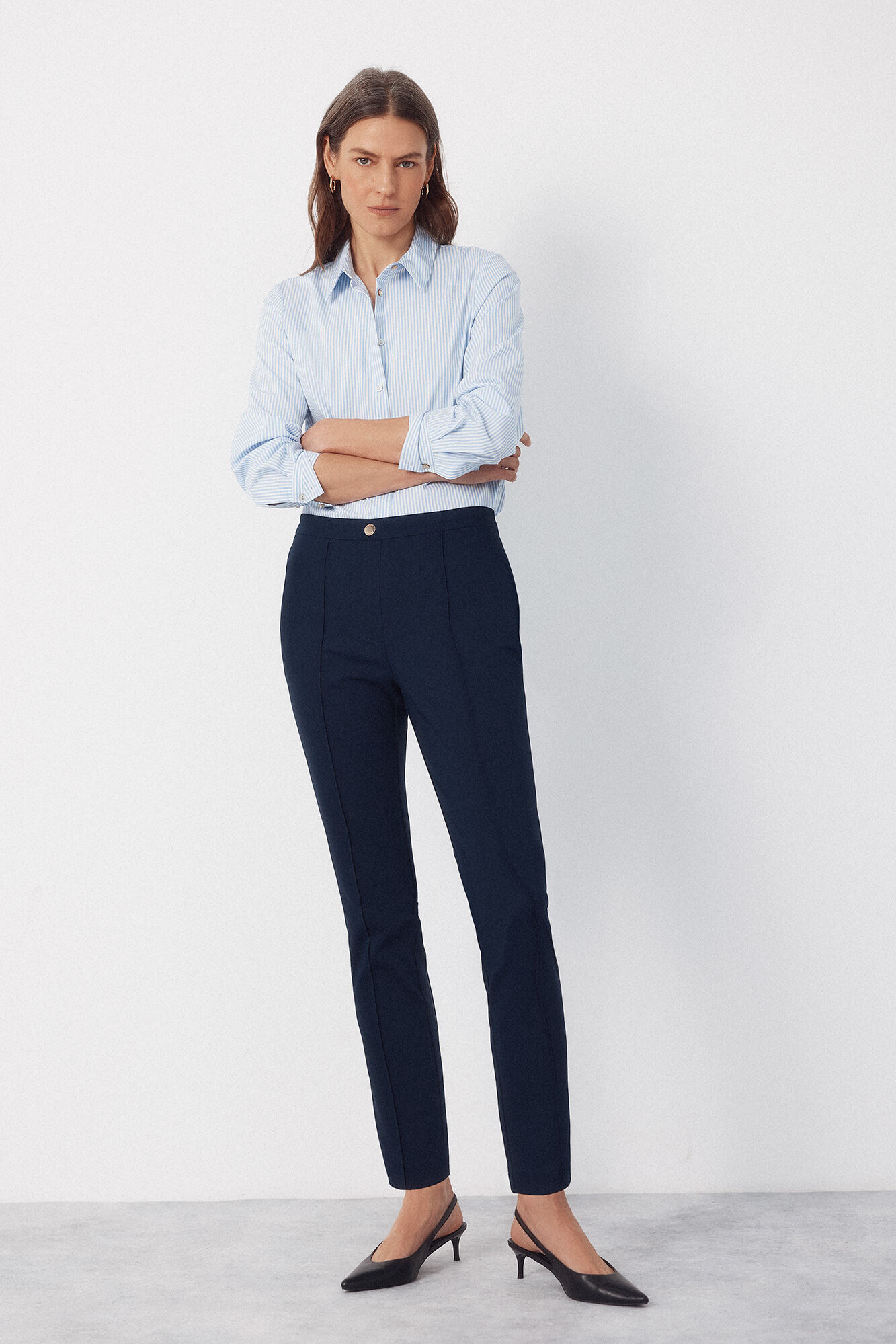 Cortefiel Pantal&oacute;n skinny el&aacute;stico