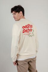 elPulpo Sudadera cuello caja Marfil