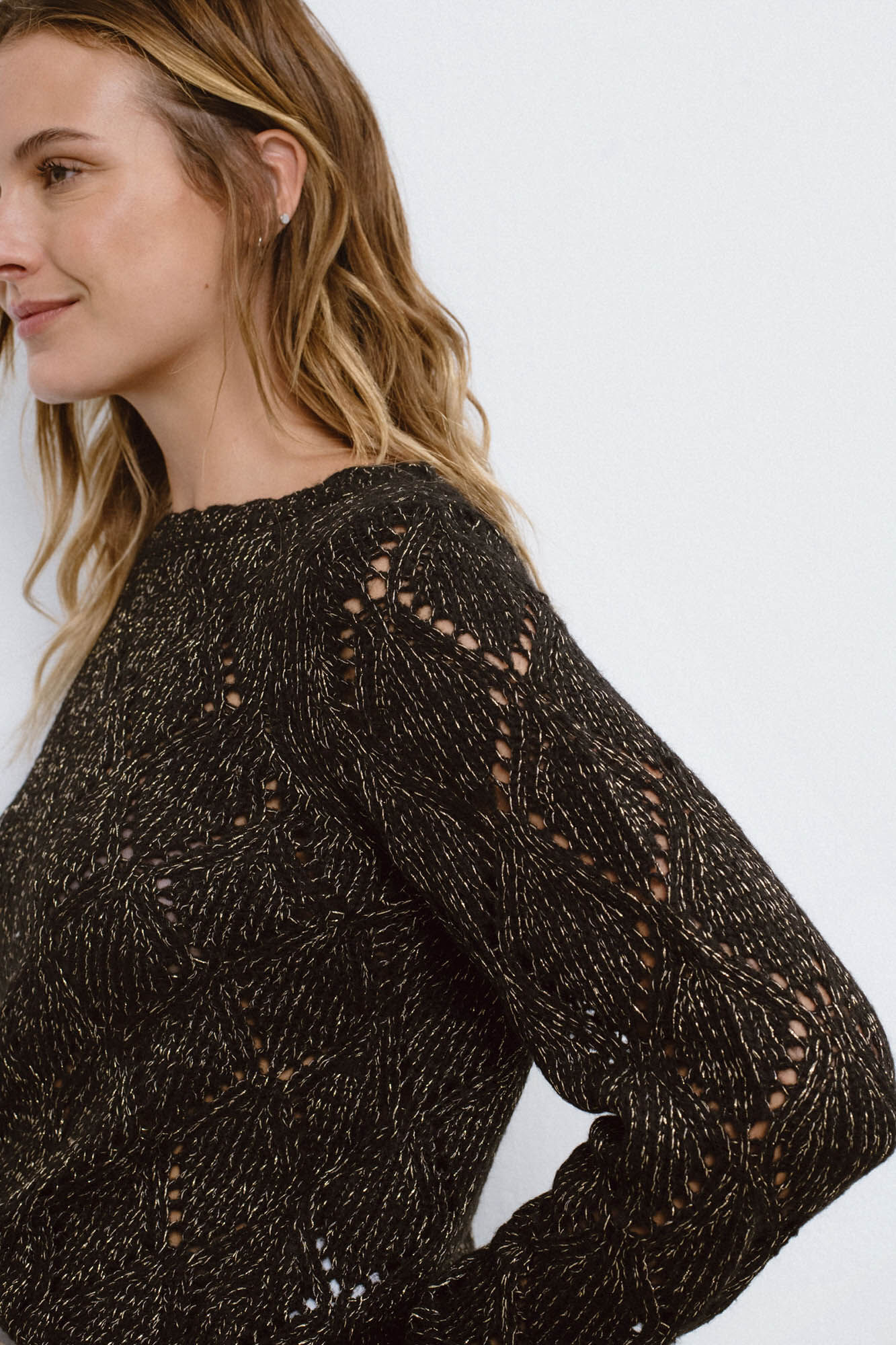 Vila C&aacute;rdigan calado abotonado