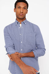 Cortefiel Camisa cuadros f&aacute;cil plancha Azul
