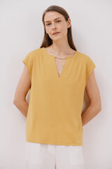 Cortefiel Top detalle cadena Dorado